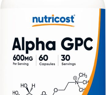 Nutricost Alpha GPC 600mg, 60 Vegetarian Capsules – Non-GMO and Gluten Free, 300mg Per Capsule