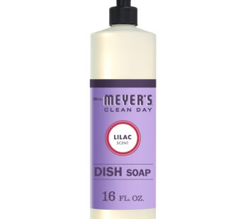 MRS. MEYER’S CLEAN DAY Liquid Dish Soap, Biodegradable Formula, Lilac, 16 fl. oz