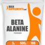 BulkSupplements.com Beta Alanine Powder - Beta Alanine Supplement, Beta Alanine Pre Workout, Beta Alanine 3000mg - Unflavored & Gluten Free, 3g per Serving, 500g (1.1 lbs) (Pack of 1)