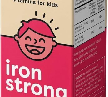 Renzo’s Iron Supplements for Kids – Dissolvable Vegan Iron Supplement with Vitamin C – Sugar Free, Oh-Oh-Oh Orange Flavor, 90 Melty Tabs