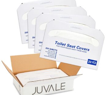 4 Pack of 250 Pieces Disposable Toilet Seat Covers, Flushable Paper Cover for Bathroom, Travel Accessories, Kids, Adults, 14 x 16 In (1000 Pack)