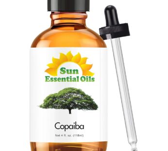 Sun Essential Oils 4oz – Copaiba Essential Oil – 4 Fluid Ounces – Copaiba Oil – Aromatherapy Oils