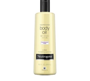 Neutrogena Fragrance-Free Body Oil Light Sesame Formula, Dry Skin Moisturizer & Hydrating Body Massage Oil, for Radiant & Healthy Glow, Nourishing After Shower & Bath Oil, 8.5 fl. oz