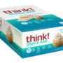 think! Protein Bars with Chicory Root for Fiber, Digestive Support, Gluten Free with Whey Protein Isolate, Cupcake Batter, Snack Bars Without Artificial Sweeteners, 1.4 Oz (10 Count)