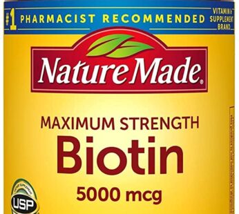 Nature Made Biotin 5000 mcg Liquid Softgels 50 ea (Pack of 3)