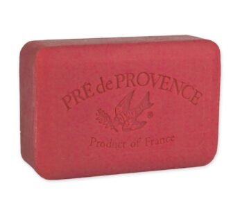 Pre de Provence Artisanal Soap Bar, Enriched with Organic Shea Butter, Natural French Skincare, Quad Milled for Rich Smooth Lather, Raspberry, 8.8 Ounce