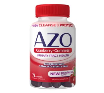 AZO Urinary Tract Health Gummies – 2 Gummies = 1 Glass Cranberry Juice, Helps Cleanse & Protect, Natural Mixed Berry Flavor, Non-GMO, 72 Gummies