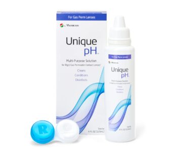 Menicon Unique pH Multi-Purpose Contact Lens Solution With Lens Case (4 Fluid Ounces)