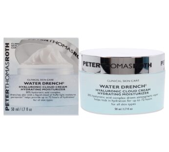 Peter Thomas Roth | Water Drench Hyaluronic Cloud Cream | Hydrating Moisturizer for Face, Up to 72 Hours of Hydration for More Youthful-Looking Skin, Fragnance Free, 1.69 Fl Oz