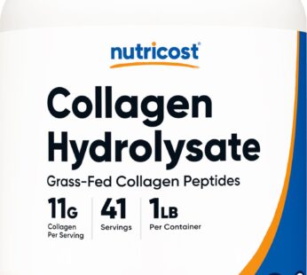 Nutricost Grass-Fed Collagen Powder 1LB (454 G) – Bovine Collagen Hydrolysate (Unflavored) – Collagen Peptides