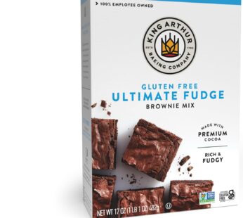 King Arthur, Gluten Free Fudge Brownie Mix, Gluten-Free, Non-GMO Project Verified, Certified Kosher, 17 Ounces (Pack of 6)