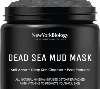 New York Biology Dead Sea Mud Mask for Face and Body – Spa Quality Pore Reducer for Acne, Blackheads & Oily Skin, Natural Skincare for Women, Men – Tightens Skin for A Healthier Complexion – 8.8 oz