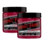 MANIC PANIC Hot Hot Pink Hair Dye ? Classic High Voltage - (2PK) Semi Permanent Hair Color - Medium Pink - Glows in Blacklight ? For Dark & Light Hair - Vegan, PPD & Ammonia Free - For Coloring Hair