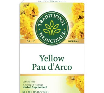 Traditional Medicinals Yellow Pau d?Arco Herbal Tea, Contributes to a Healthy You, (Pack of 1) – 16 Tea Bags