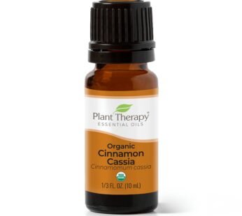 Plant Therapy USDA Certified Organic Cinnamon Cassia Essential Oil 10 mL (1/3 oz) 100% Pure, Undiluted, Therapeutic Grade