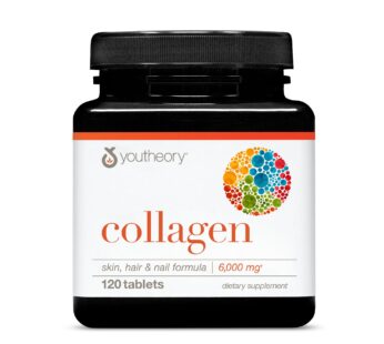 Youtheory Advanced Collagen – 6,000 mg Collagen – with Vitamin C – for Hair, Skin & Nails* – Collagen Supplements for Women and Men – 120 Tablets