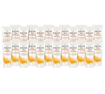 Jergens Ultra Healing Dry Skin Moisturizer, Travel Size Body and Hand Lotion, for Extra Dry Skin, Use After Washing Hands, HYDRALUCENCE blend, Vitamins C, E, B5, 1 Fl Oz (Pack of 24)