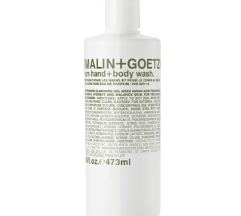 Malin + Goetz Rum Hand & Body Wash, 16 Fl. Oz. ? Men & Women Natural Body Wash For All Skin Types, Foaming Hydrating Cleansing Gel, Cruelty-Free & Vegan