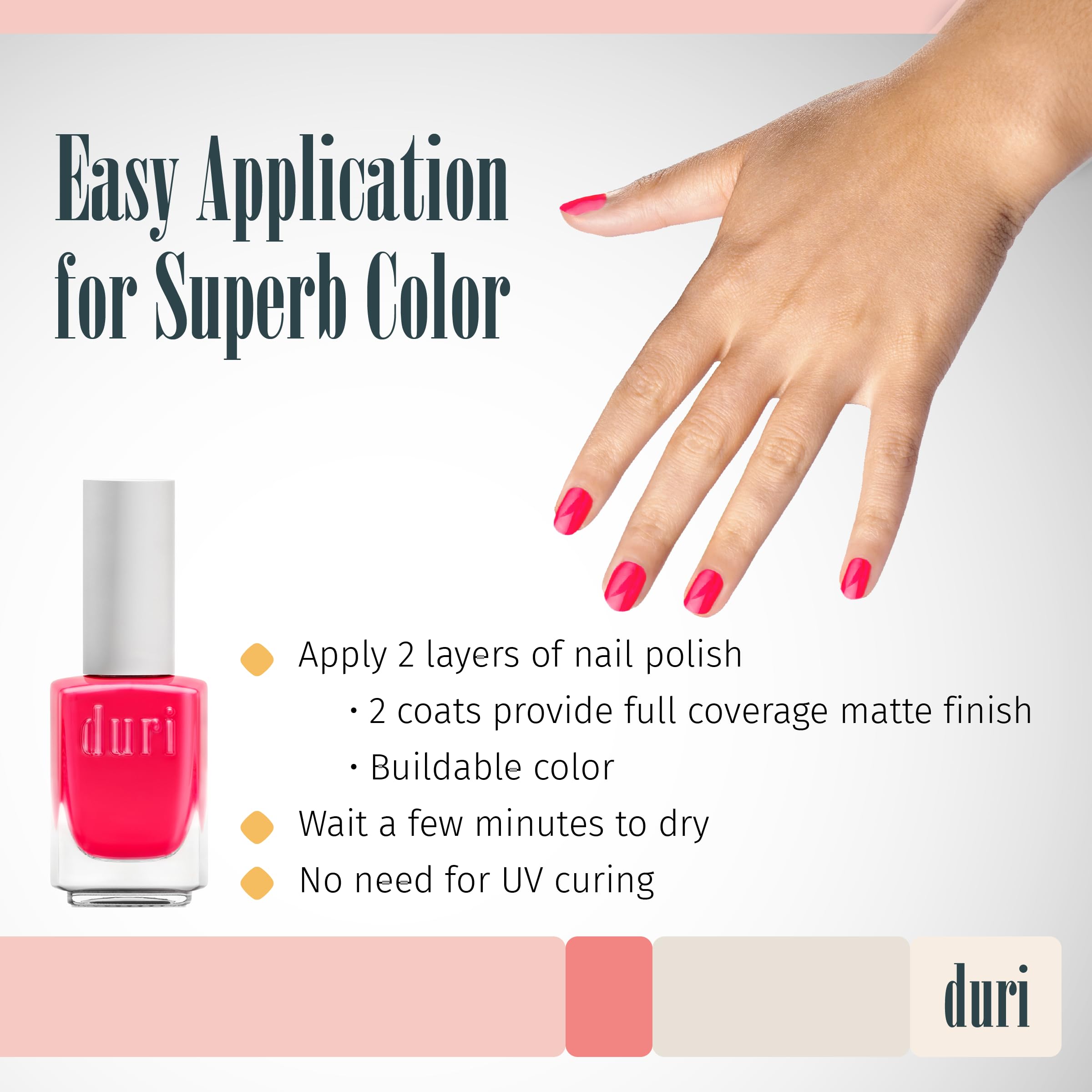 duri 151N Poison - Neon Hot Pink Nail Polish - Image 3