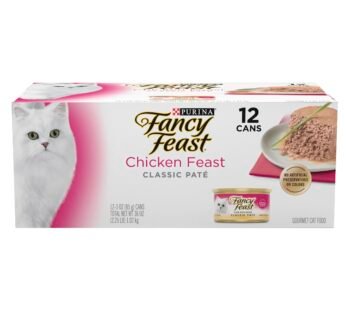 Fancy Feast Chicken Feast Classic Pate Collection Grain Free Wet Cat Food Multi-Pack – (2 Packs of 12) 3 oz. Cans