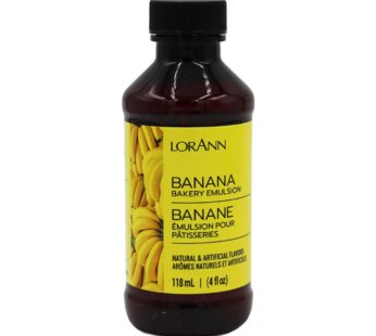 Lorann Oils Banana Bakery Emulsion: True Banana Emulsion, Ideal for Boosting Fruit Tones in Cakes, Cookies & Desserts, Gluten-Free, Keto-Friendly, Banana Extract Substitute Essential for Your Kitchen