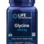 Life Extension Glycine, 1000 mg, Amino Acid That Promotes Healthy Sleep, Gluten-Free, Non-GMO, Vegetarian, 100 Capsules