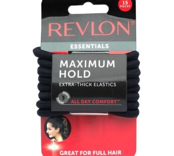 Revlon Extra Thick Black Hair Elastics, 15 Count