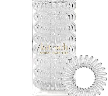 Kitsch Spiral Hair Ties for Women – Coil Hair Ties for Thick Hair, No Crease Hair Tie, Spiral Hair Ties No Damage, Hair Coils & Phone Cord Hair Ties for Thin Hair, Hair Ties Spiral, 8pcs (Transparent)