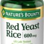 Nature's Bounty Red Yeast Rice Pills and Herbal Health Supplement, Dietary Additive, 600mg, 120 Capsules
