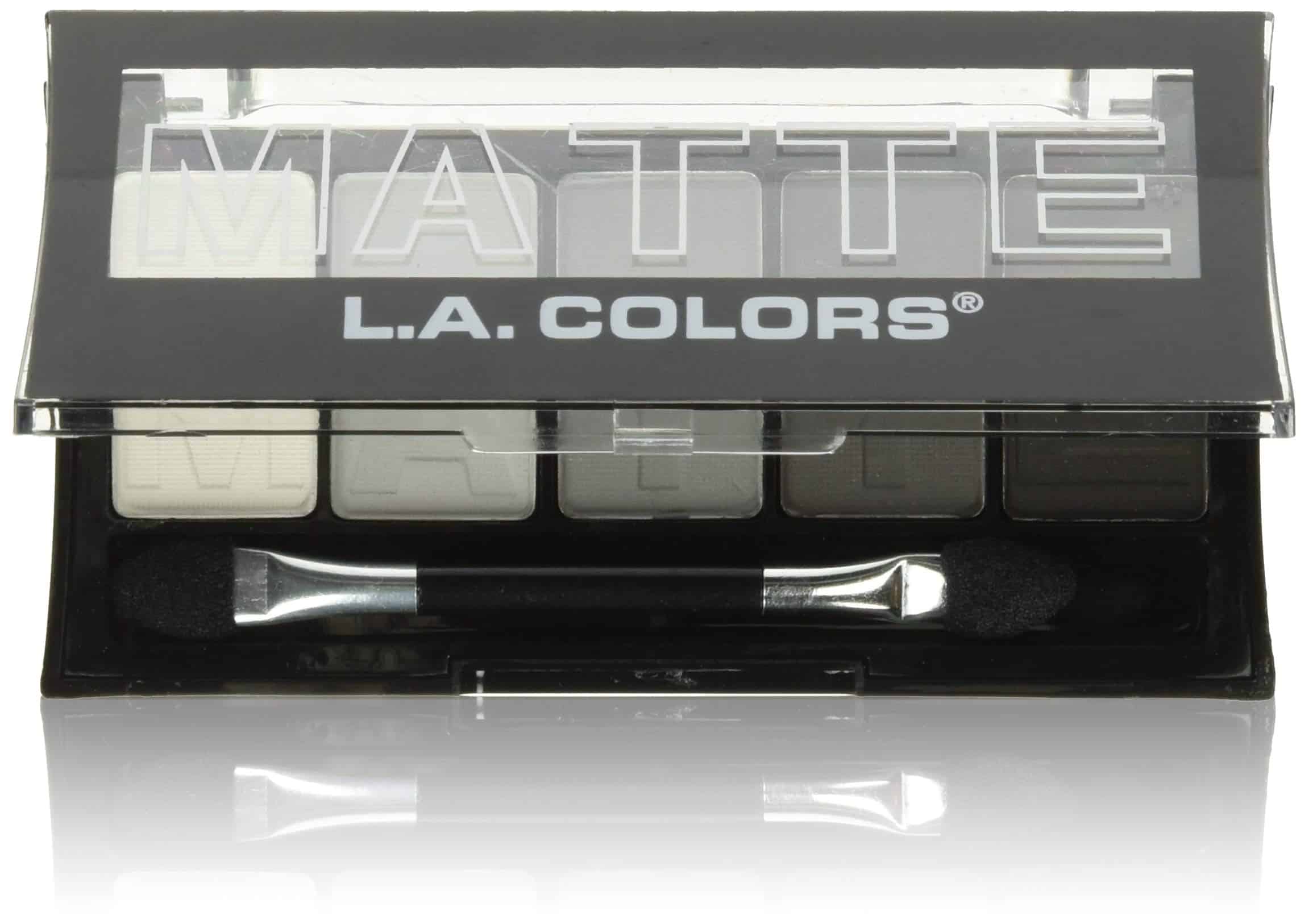 L.A. Colors 5 Color Matte Eyeshadow, Black Lace, 0.08 Oz
