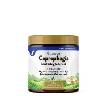 NaturVet ? Coprophagia Stool Eating Deterrent Plus Breath Aid ? Deters Dogs from Consuming Stool ? Enhanced with Breath Freshener, Enzymes & Probiotics ? 130 Chewable Tablets