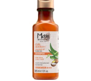 Maui Moisture Curl Quench + Coconut Oil Curl-Defining Anti-Frizz Shampoo to Hydrate and Detangle Tight Curly Hair, Softening Shampoo, Vegan, Silicone & Paraben-Free, 13 fl oz