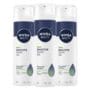NIVEA MEN Sensitive Shave Gel with Vitamin E, Soothing Chamomile and Witch Hazel Extracts, No Drying Alcohols, 3 Pack of 7 Oz Cans