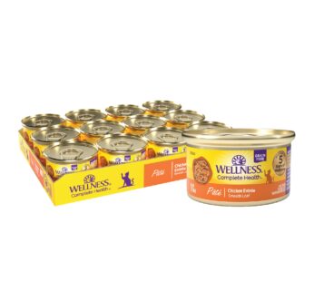 Wellness Complete Health Grain Free Canned Cat Food, Chicken Pate, 3 Ounces (Pack of 24)