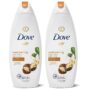 Dove Pampering Body Wash Nourishes & Feeds Skin Shea Butter with Warm Vanilla Effectively Washes Away Bacteria While Nourishing Your Skin 44.0 Fl Oz, (Pack of 2)