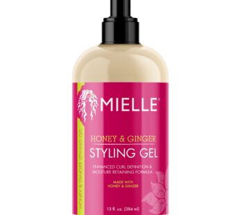 Mielle Organics Honey & Ginger Styling Gel for Enhanced Curl Definition and Moisture Retaining with Aloe for Dry, Curly, Thick, and Frizzy Hair, Non-Sticky, 13 Ounces