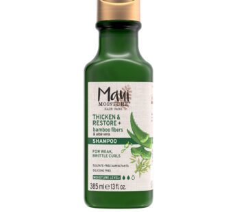 Maui Moisture Thicken & Restore + Bamboo Fibers Strengthening Shampoo to Soften Transitioning or Natural Hair & Renew Brittle Hair, Vegan, Silicone & Paraben-Free, 13 fl oz