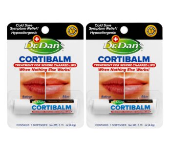 Dr. Dan’s Cortibalm- 2 Pack- for Severe Chapped Lips and Cold Sore Relief