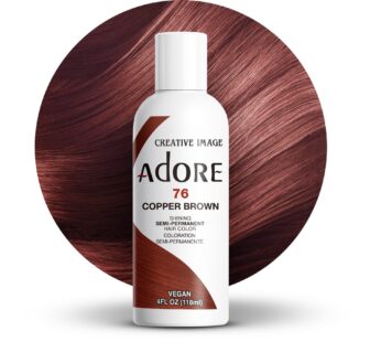 Adore Semi Permanent Hair Color – Vegan and Cruelty-Free Red Hair Dye – 4 Fl Oz – 076 Copper Brown (Pack of 1)