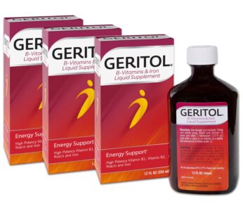 Geritol Liquid Energy Support, High Potency B-Vitamin & Iron Liquid Supplement, 12 Fl Oz (Pack of 3)