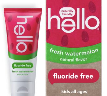 hello Kids Natural Watermelon Fluoride Free Toothpaste, Vegan & SLS Free
