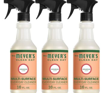 Mrs. Meyer?s Clean Day Multi-Surface Everyday Cleaner, Geranium Scent, 16 ounce bottle (Pack of 3)