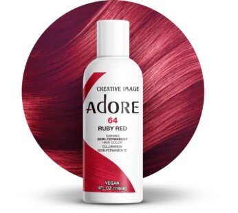 Adore Semi Permanent Hair Color – Vegan and Cruelty-Free Red Hair Dye – 4 Fl Oz – 064 Ruby Red (Pack of 1)