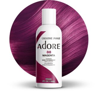 Adore Semi Permanent Hair Color – Vegan and Cruelty-Free Purple Hair Dye – 4 Fl Oz – 088 Magenta (Pack of 1)