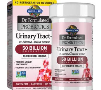 Garden of Life Dr. Formulated – Acidophilus Probiotic Supports Urinary Tract Health Digestive Balance – Gluten Dairy and Soy-Free, 60 Count