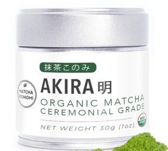 Akira Matcha 30g – Organic Premium Ceremonial Japanese Matcha Green Tea Powder – First Harvest – Zero Sugar – USDA and JAS Certified