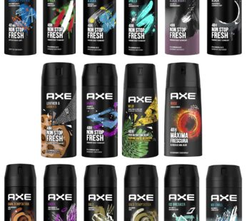 12 AXE body spray deodrant Anit-Aerspirant (12X 150 ml/5.07 oz, Mix within the available kinds)