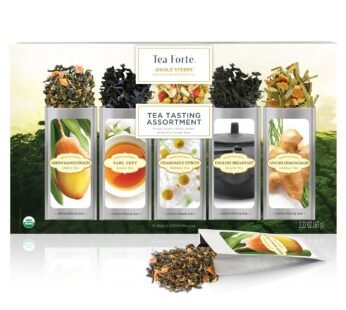 Tea Forte Single Steeps Loose Leaf Tea Sampler, Assorted Variety Box, Single Serve Pouches (Assorted – Tea Tasting), 15 Count (Pack of 1)