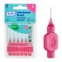 TEPE Interdental Brush Original, Soft Dental Brush for Teeth Cleaning, Pack of 6, 0.40 mm, Extra-Small/Small Gaps, Pink, Size 0