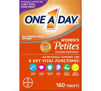 One A Day Women?s Petites Multivitamin,Supplement with Vitamin A, C, D, E and Zinc for Immune Health Support, B Vitamins, Biotin, Folate (as folic acid) & more,Tablet, 160 count